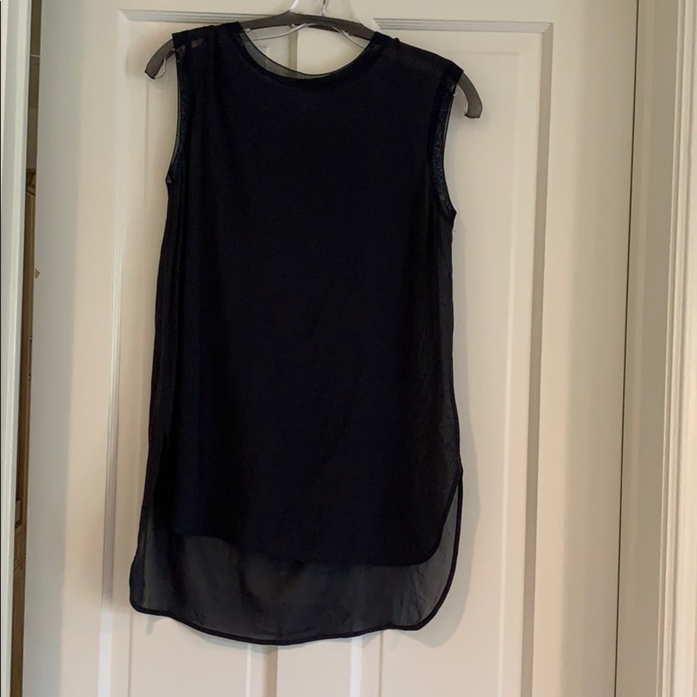 Vince Navy Sheer Blouse